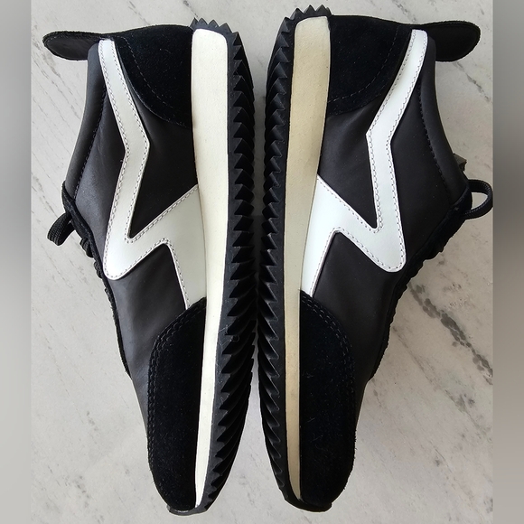Rag & Bone Retro Runners Suede Sneakers (Black and White - US size 6) - Picture 5 of 7